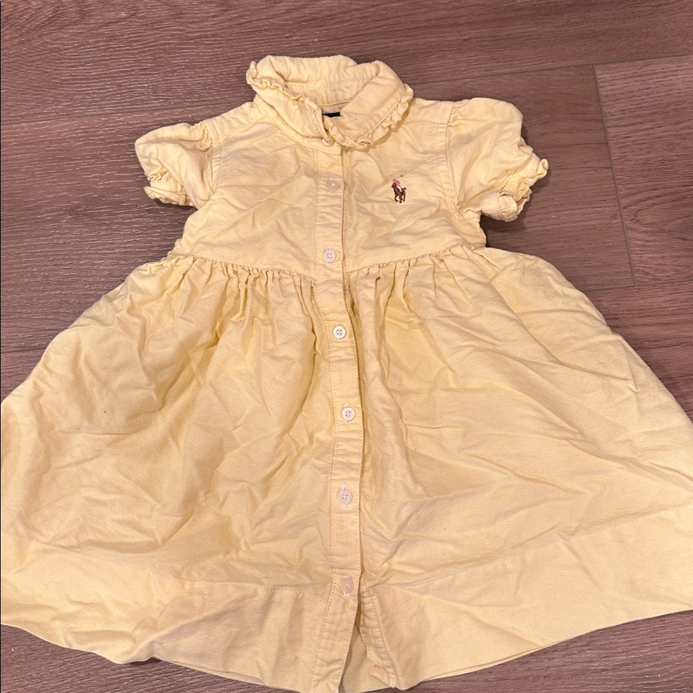 Ralph Lauren Light Yellow Cotton Dress